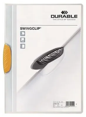 Obrázok produktu pre Rýchloviazač, s klipom, A4, DURABLE "Swingclip® 30", žltá