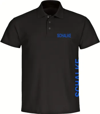 Produktbild von multifanshop Poloshirt - Schalke - Brust & Seite, schwarz, Größe M