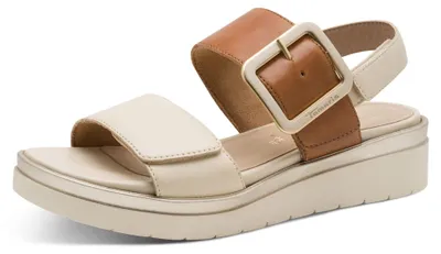 Produktbild von Tamaris Comfort Damen Sandale mit Plateau und großer Schnalle 8-88706-42, Größe:37 EU, Farbe:Beige