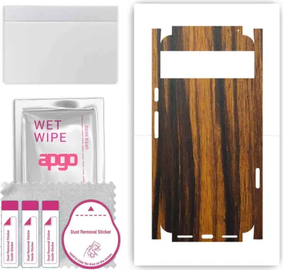Produktbild von apgo Rückseite + Seiten Schutzfolie, Skin, kompatibel mit Google Pixel 8, Hinten Displayschutzfolie aus Vinylfolie, kratzfest, einfache Montage - Tigerwood