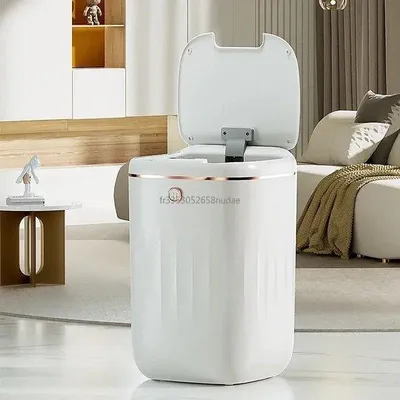 Zdjęcie produktu dla Elektryczny kosz na śmieci do wanny, 24 l, biały