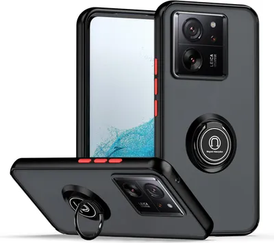 Produktbild von Für Xiaomi 13 T / 13 T Pro Shadow Design TPU + PC Schutz Hülle Tasche Case Schutzhülle Schwarz / Rot