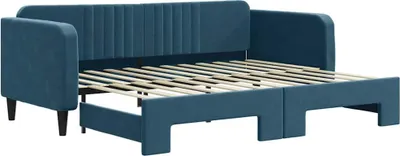 Obrázok produktu pre vidaXL Rozkladacia posteľ Modrá 90x200 cm Velvet