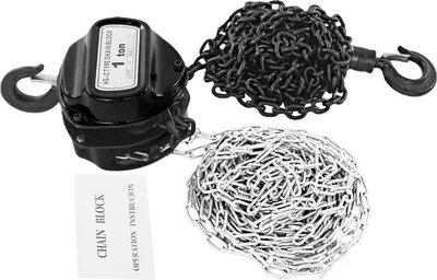 Produktbild von Kettenzug - Handkettenzug - Hubhöhe 6 m - Tragkraft 1000 kg - G80-Manganstahl - Manuell - Schwarz
