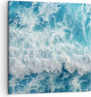 Produktbild von Bild auf Leinwand - Leinwandbild - Meer Welle Ozean - 60x60cm - Wand Bild - Wanddeko - Wandbilder - Leinwanddruck - Bilder - Kunstdruck - Wanddekoration - Leinwand bilder - Wandkunst - AC60x60-4067