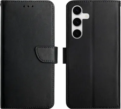 Produktbild von Samsung Galaxy S25 FE Hülle - Coverup Genuine Leather Klapphülle - Echtes Leder - Schwarz