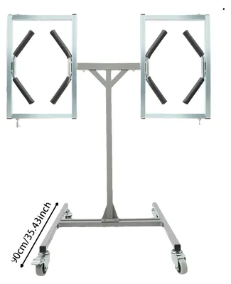 Image de Support de réparation pour vélos, conception mobile, rotation du support à 360°, BLANC