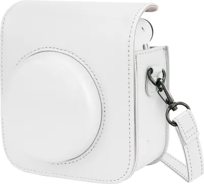 Produktbild von Sofortbildkamera Tasche für Fujifilm Instax Mini 12 Kamera Hülle aus Kunstleder Kamera Case Schutztasche mit Verstellbarem Schultergurt, Weiß