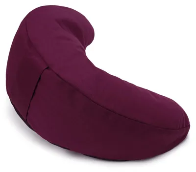 Produktbild von yogabox Glückssitz® MOND - regional hergestellt - aubergine 40 x 17 x 12 cm Buchweizenschalen