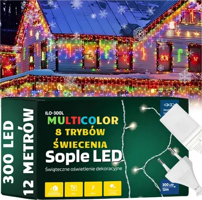 Obrázok produktu pre Vonkajšie osvetlenie ľadové sviečky hrubé LED káblové osvetlenie svetelná clona pre domácnosť