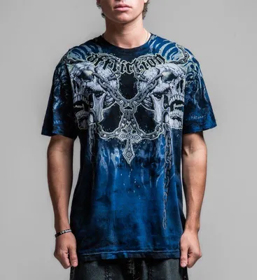 Produktbild von Affliction T-Shirt Herren Decimation S/S Tee dunkelblau L