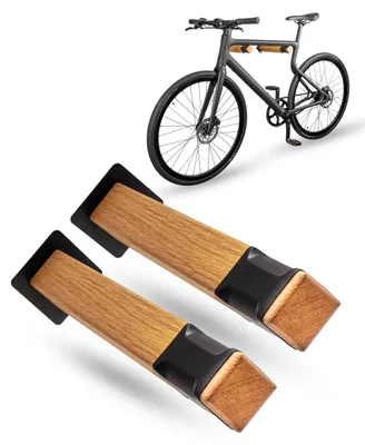 Zdjęcie produktu dla Uchwyt ścienny do roweru, wykonany z drewna i gumy, do 20 kg
