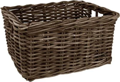 Image de Panier à vélo FastRider en rotin rectangulaire