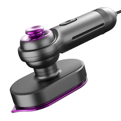 Produktbild von 26W Mini Dampfbügeleisen tragbar, Handdampfbürste mit 20 s Aufheizung, Trocken/Nassbügeln, 60 ml Tank, faltbarer Griff