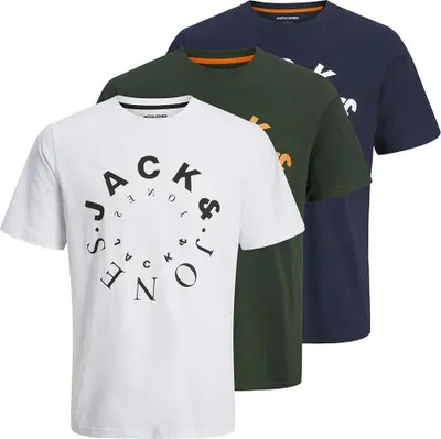 Obrázek produktu pro Jack & Jones Warrior tričko s krátkým rukávem 3 ks Pestrobarevné 10 let Chlapci Pestrobarevné 10 let