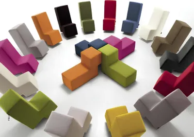 Produktbild von Hocker Ottoman Chaise Lounge Sitzbank Wohnzimmer Möbel gepolstert Fuß Italien