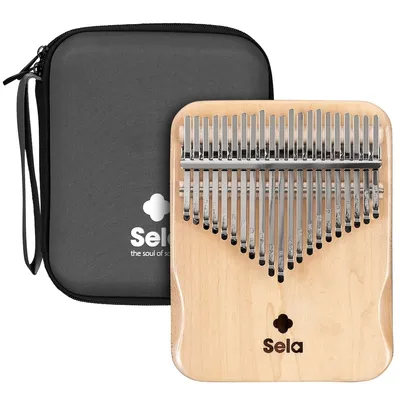 Produktbild von Sela Kalimba aus massivem Ahorn mit 21 Zungen, C-Dur Stimmung und Tonumfang f - e'''