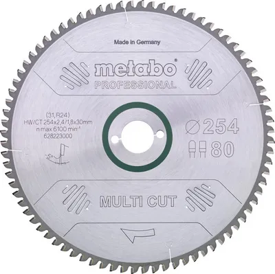 Image de Lame de scie circulaire multi cut professional HW/CT 315x30x2,4/1,8 D315xB2,4x30mm 96 dents.