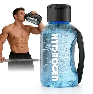 Image de Bouteille d'eau hydrogénée - Générateur d'hydrogène portable - Capacité : 1 500 ml - Jusqu'à 3 000 ppb - Électrolyse rapide en 6 minutes