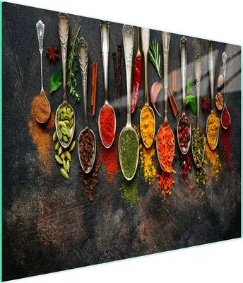 Image de Planche à découper en verre 52x30 épices