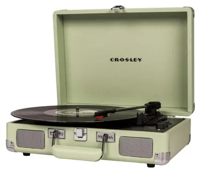 Produktbild von Crosley CR8005F-MT4 Plattenspieler, mintfarben, 3 Geschwindigkeiten (33 1/3, 45 und 78 U/min)