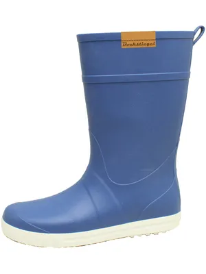 Immagine prodotto di Stivali di gomma da donna Bockstiegel modello Silke, con suola antiscivolo - Stivali da pioggia leggeri e morbidi, colore blu e bianco, taglia 38