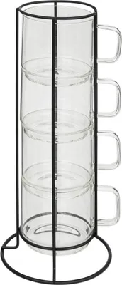 Image de Tasses à café en verre sur pied VERRE, 300 ml