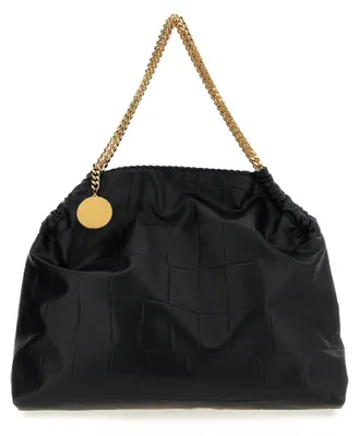 Image de Stella McCartney Falabella cabas large noir, effet croco