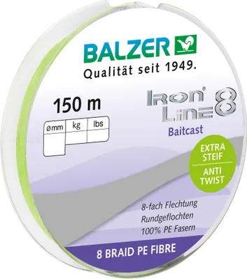 Produktbild von Balzer Ironline 8x Baitcast 0,22mm/17,3kg