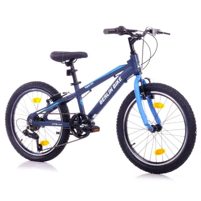 Produktbild von Kinderfahrrad Grizz 20 Zoll Mountainbike – Alurahmen - Ideales Geschenk für Kinder (Blau)