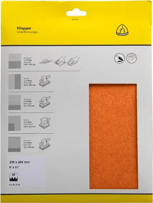 Zdjęcie produktu dla Papier ścierny PL31 (5 szt.) 230x280mm K 60 Klingspor
