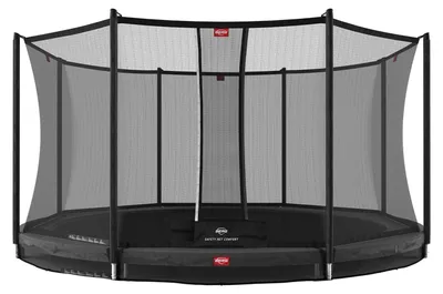 Produktbild von BERG Bodentrampolin Favorit InGround 380 + Sicherheitsnetz Comfort Grau