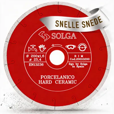 Imagen del producto de Disco de corte de diamante de 200 mm para porcelana, azulejos y piedra