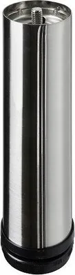 Produktbild von Hettich Möbelfuß 6,0 x 20 - 23 cm Edelstahl-Optik - 1  Stück