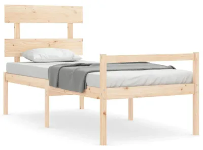 Produktbild von vidaXL Seniorenbett mit Kopfteil Massivholz