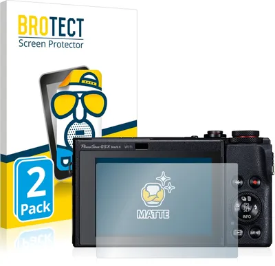Produktbild von 2x BROTECT Schutzfolie für Canon PowerShot G5 X Mark II Displayschutz Displayschutzfolie Folie Matt Entspiegelungsfolie