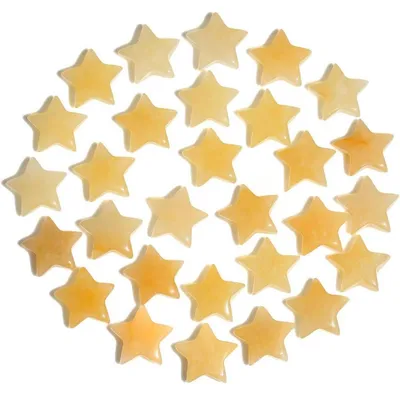 Produktbild von Sternkristall Set Citrin 20 Stück Heilsteine Meditation Dekoration 20x20x6mm