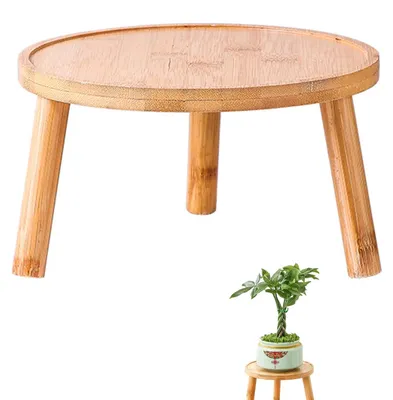 Immagine prodotto di Omgoods - Vaso per piante in legno - Vaso in legno per fiori - Supporto per piante in vaso - Portavaso - Decorazione per interni/esterni - Piccolo (14 x 9,5 cm) - Porta piante