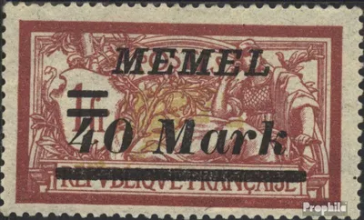 Produktbild von Briefmarken Memelgebiet 1922 Mi 116 mit Falz Freimarken