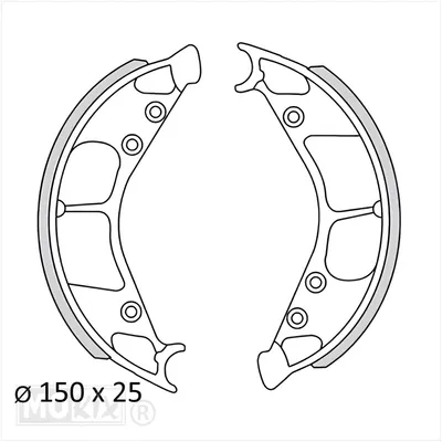 Zdjęcie produktu dla Okładzina hamulcowa 149,5 x 25 mm do Sachs