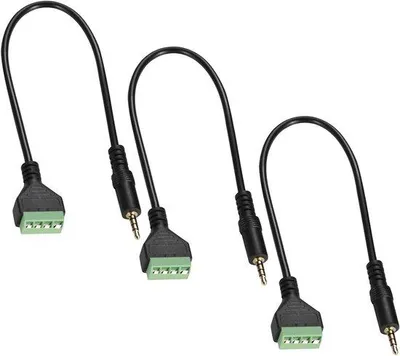 Obrázek produktu pro Adaptér pro reproduktorový kabel, 3dílný, 30 cm, 3,5mm jack