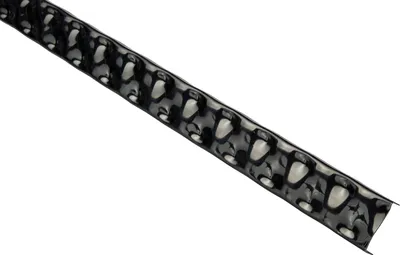 Produktbild von Fliesenbordüren Fliesenleiste, langlebig & rostfrei als Kantenschutz, Abschluss & Dekoration - (2 Meter EB3, schwarz glänzend) glänzend matt verschönern