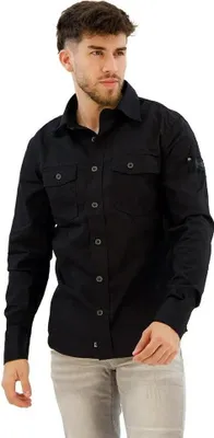 Produktbild von Brandit Slim Langarmhemd Schwarz S Herren Schwarz S