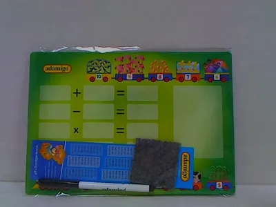 Produktbild von Trockenlöschtafel A4, wiederverwendbar, für Kinder zum Zählen und Schreibenlernen