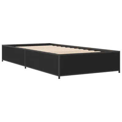 Produktbild von vidaXL Bettgestell Schwarz 90x190 cm Holzwerkstoff und Metall