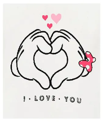 Produktbild von Minnie Mouse I Love You Kinder Mädchen Lonsleeve Langarmshirt T-Shirt , Farbe:Weiß, Größe:116