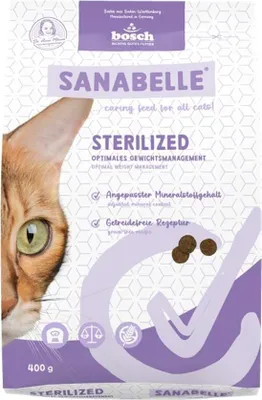Produktbild von Sanabelle Katzenfutter Sterilized Alleinfuttermittel für ausgewachsene Katzen getreidefrei 400 g