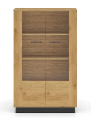 Immagine prodotto di Vetrina in vetro ALYX - elegante rovere / nero