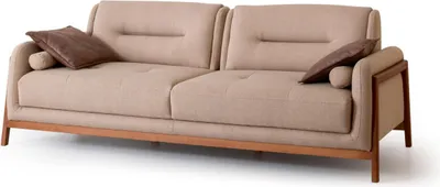 Produktbild von Designer Sofa 3 Sitzer Luxus Polster Braun Couch Wohnzimmer Möbel
