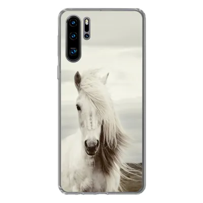 Produktbild von MuchoWow® Handyhülle Schutzhülle Hülle für Huawei P30 Pro Pferd - Strand - Mähne Silikon Softcase Handy Hülle - Schutzdeckel